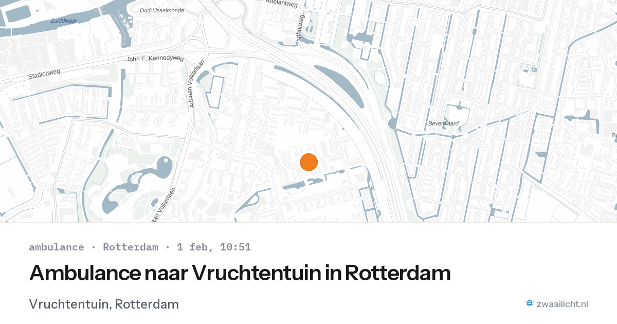 Ambulance naar Vruchtentuin in Rotterdam — 1 feb 2026