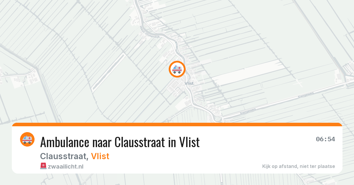 Ambulance naar Clausstraat in Vlist — 19 jun 2026