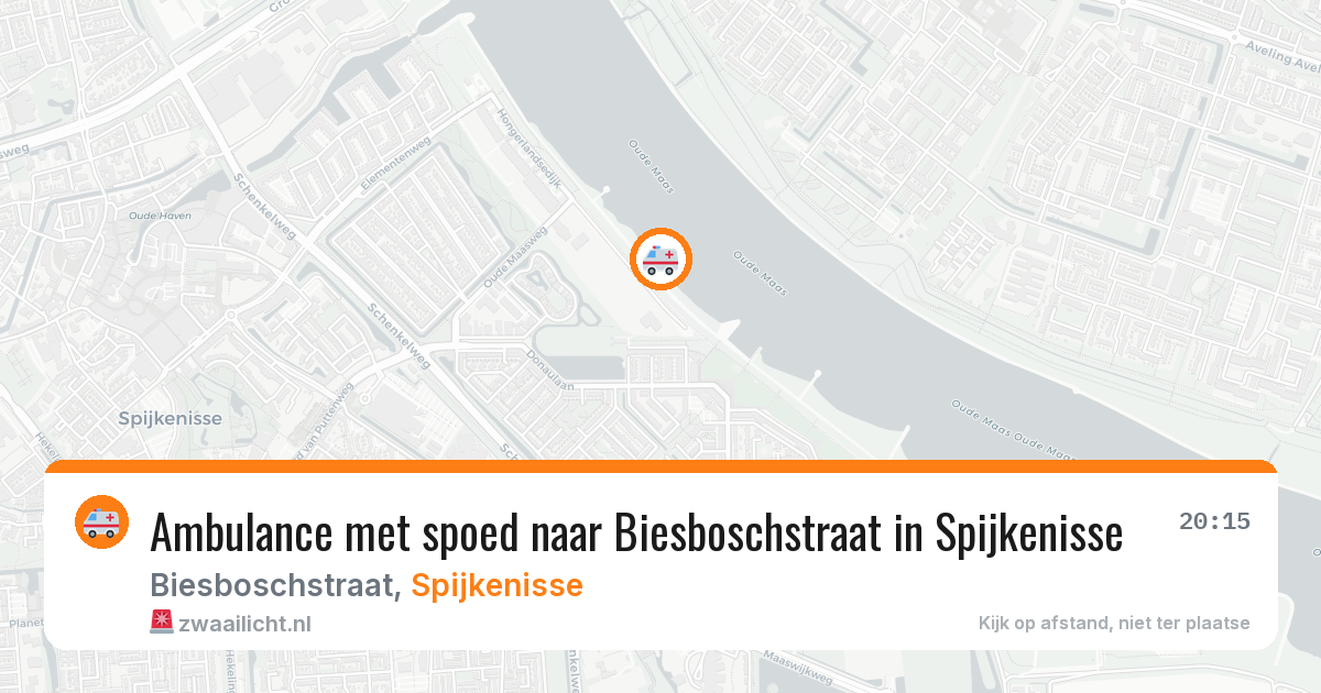 Ambulance met spoed naar Biesboschstraat in Spijkenisse — 27 mei 2026