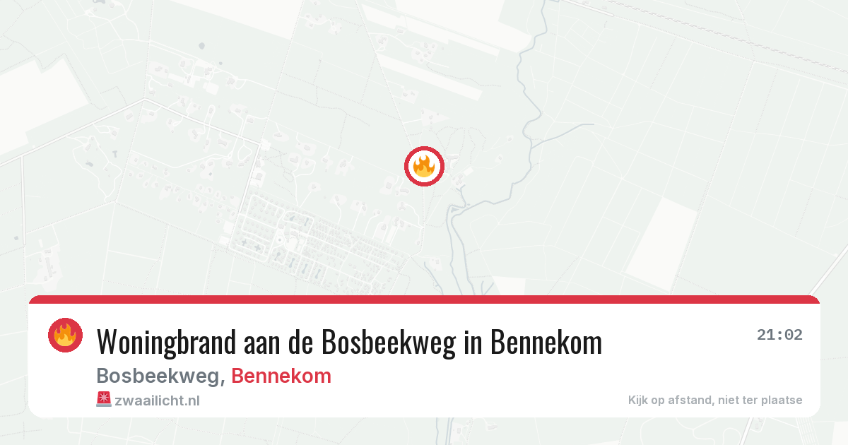Woningbrand aan de Bosbeekweg in Bennekom — 24 feb 2026