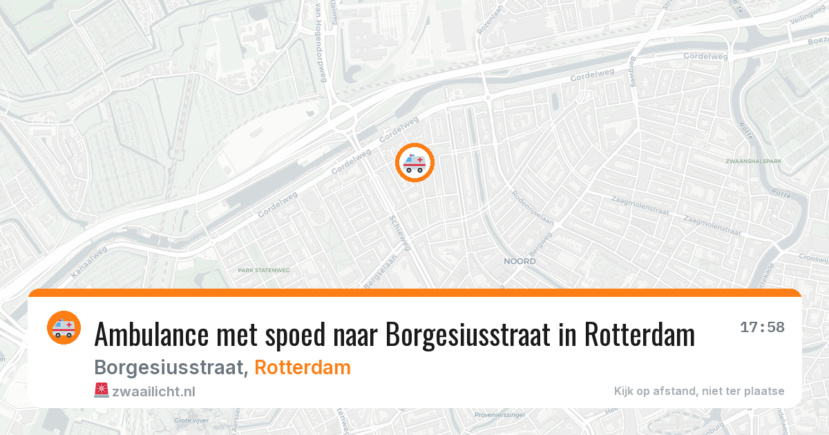 Ambulance met spoed naar Borgesiusstraat in Rotterdam — 24 jul 2026