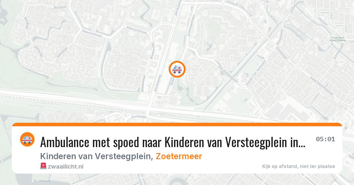 Ambulance met spoed naar Kinderen van Versteegplein in Zoetermeer — 15 apr 2026