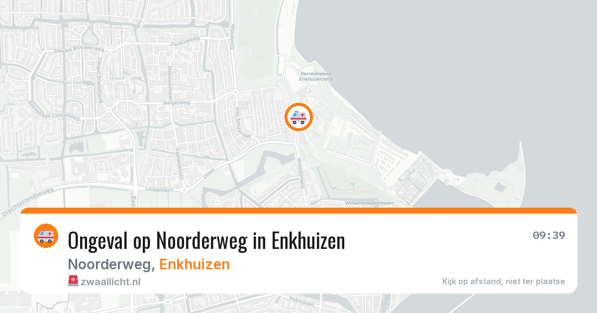 Ongeval op Noorderweg in Enkhuizen — 27 mrt 2026