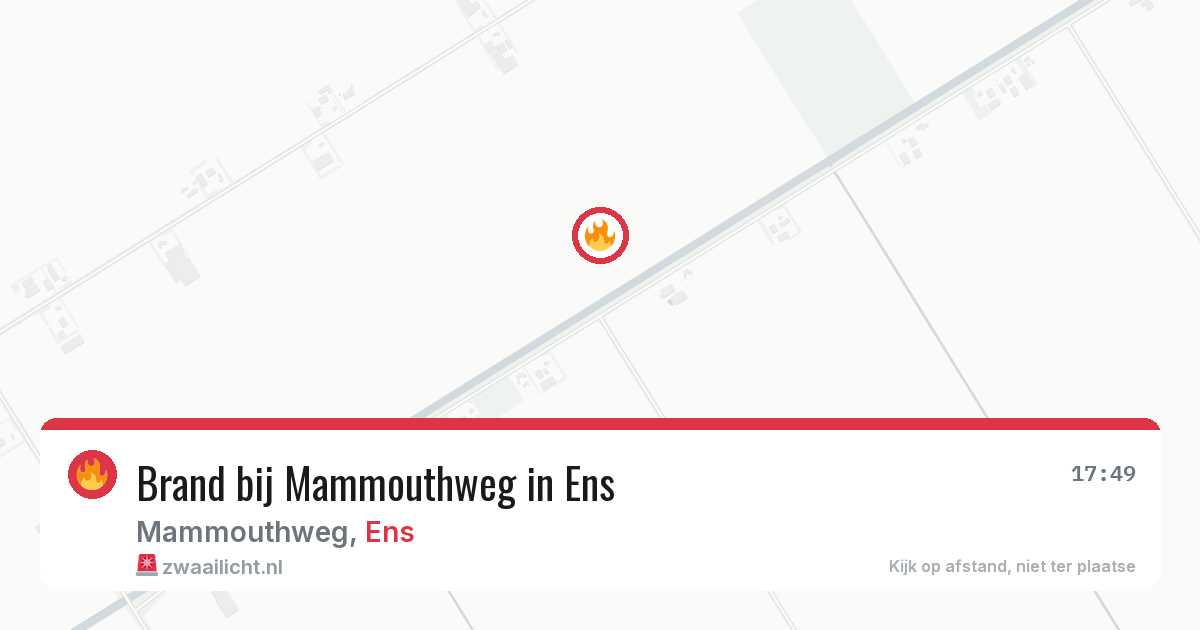 Brand bij Mammouthweg in Ens — 29 mei 2026