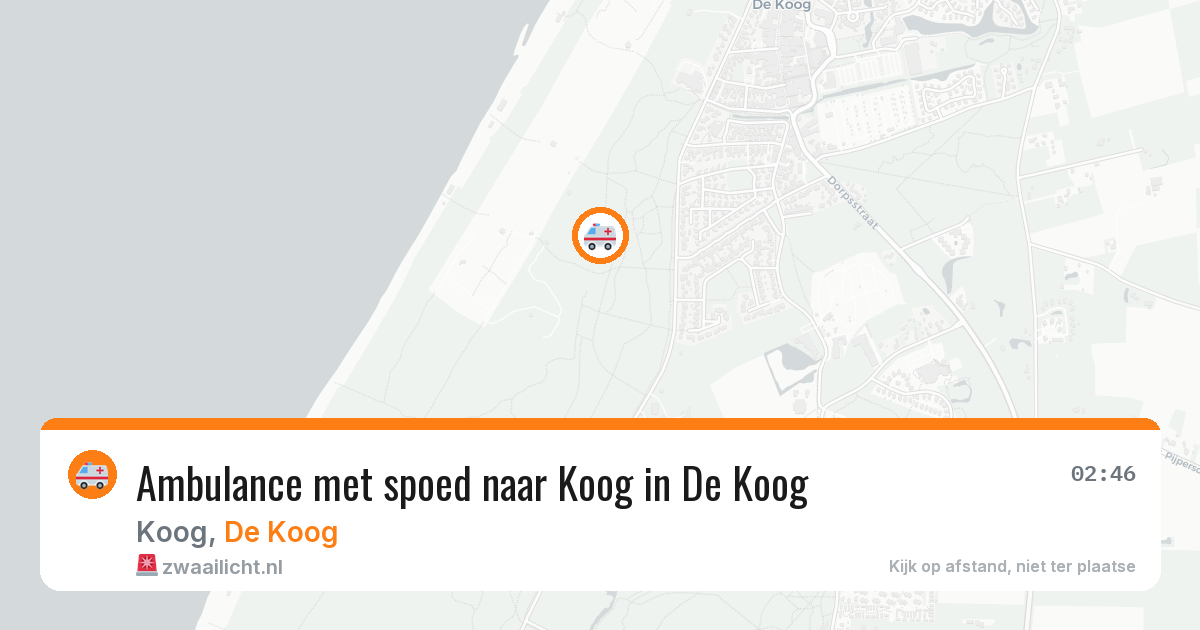 Ambulance met spoed naar Koog in De Koog — 11 aug 2026