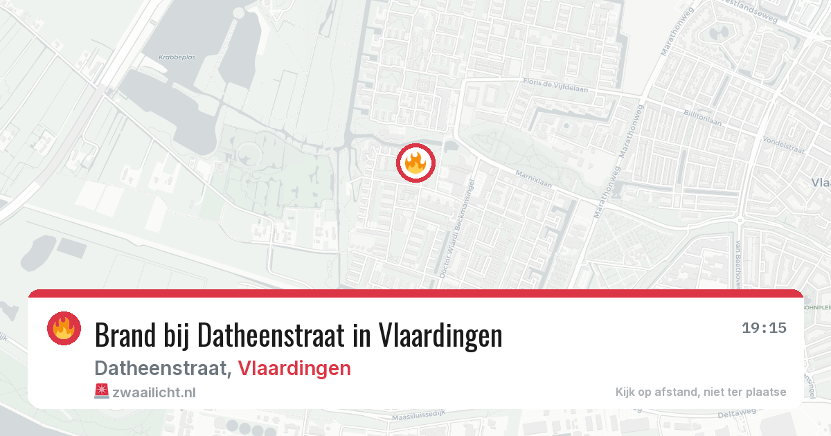 Brand bij Datheenstraat in Vlaardingen — 27 jun 2026