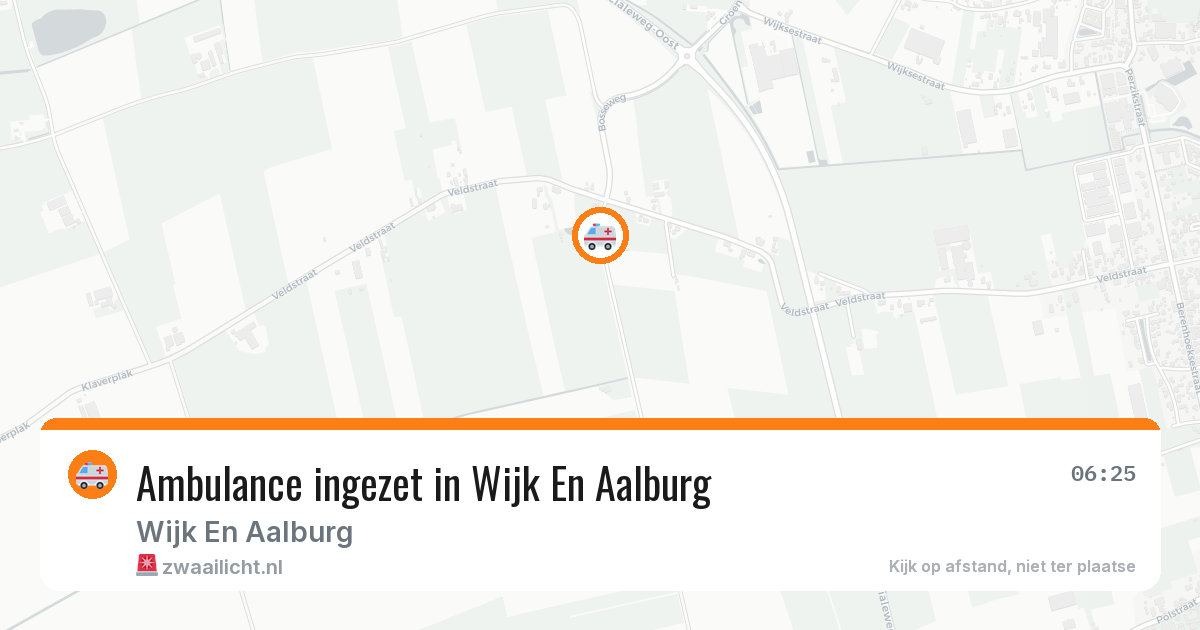 Ambulance ingezet in Wijk En Aalburg — 11 aug 2026