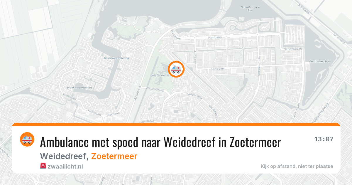 Ambulance met spoed naar Weidedreef in Zoetermeer — 3 apr 2026