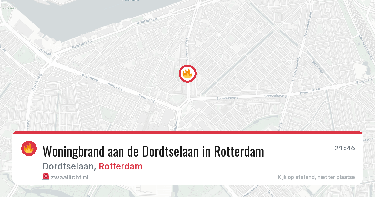 Woningbrand aan de Dordtselaan in Rotterdam — 1 jun 2026
