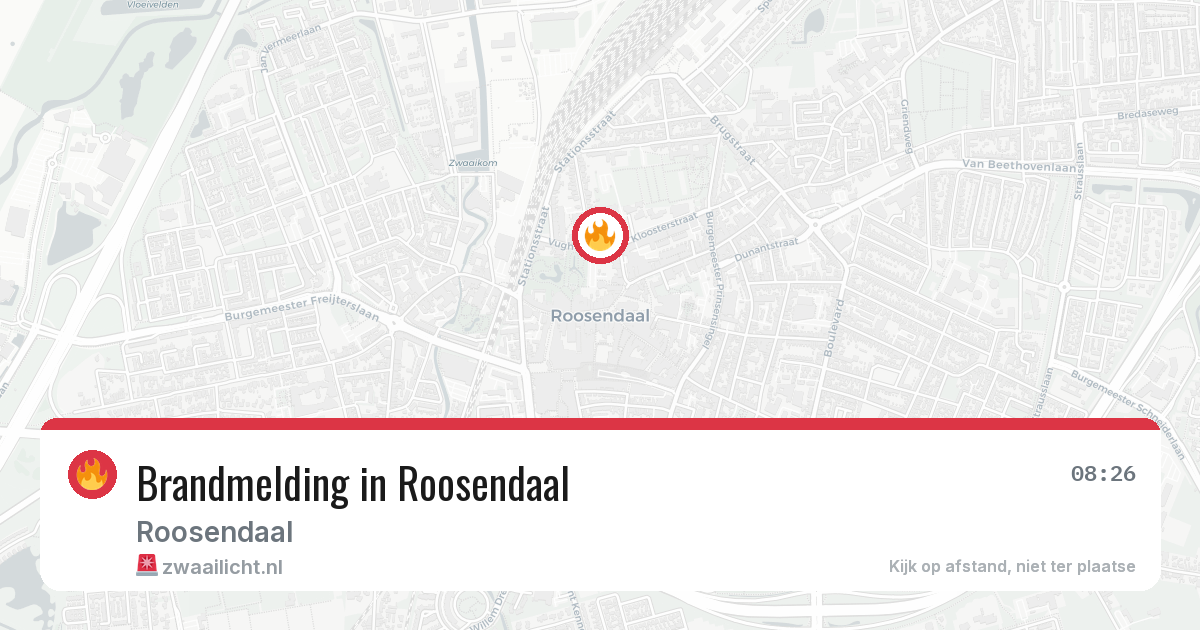 Brandmelding in Roosendaal — 13 jun 2026
