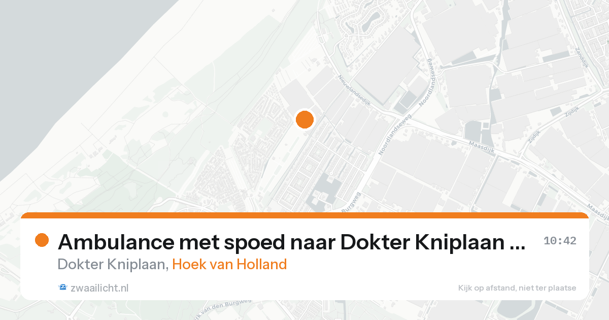 Ambulance met spoed naar Dokter Kniplaan in Hoek van Holland — 23 aug 2026
