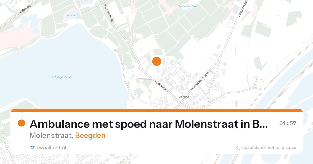 Ambulance met spoed naar Molenstraat in Beegden — 15 aug 2026