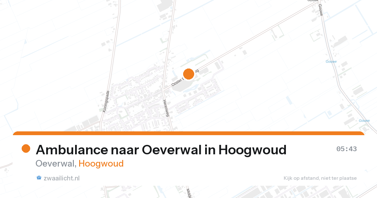Ambulance naar Oeverwal in Hoogwoud — 22 aug 2026
