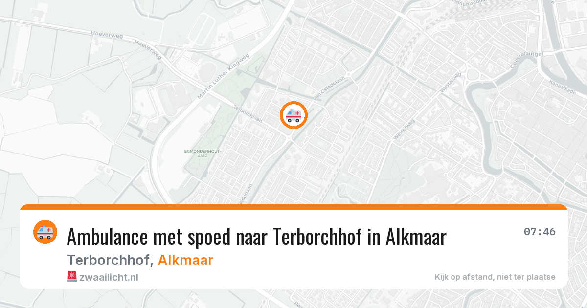 Ambulance met spoed naar Terborchhof in Alkmaar — 26 mei 2026
