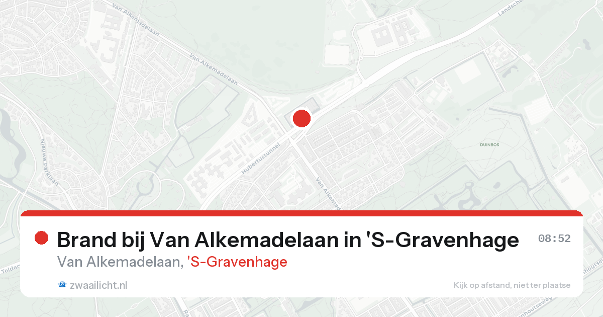 Brand bij Van Alkemadelaan in 'S-Gravenhage — 25 aug 2026