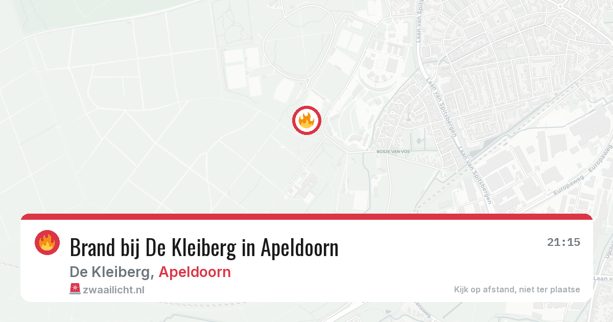 Brand bij De Kleiberg in Apeldoorn — 10 aug 2026