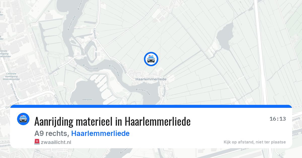 Aanrijding materieel in Haarlemmerliede — 24 jul 2026