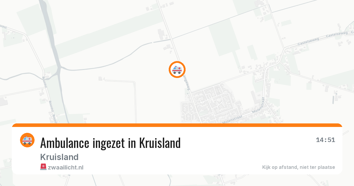 Ambulance ingezet in Kruisland — 13 aug 2026