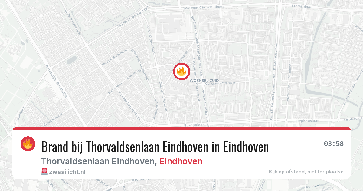 Brand bij Thorvaldsenlaan Eindhoven in Eindhoven — 4 jul 2026