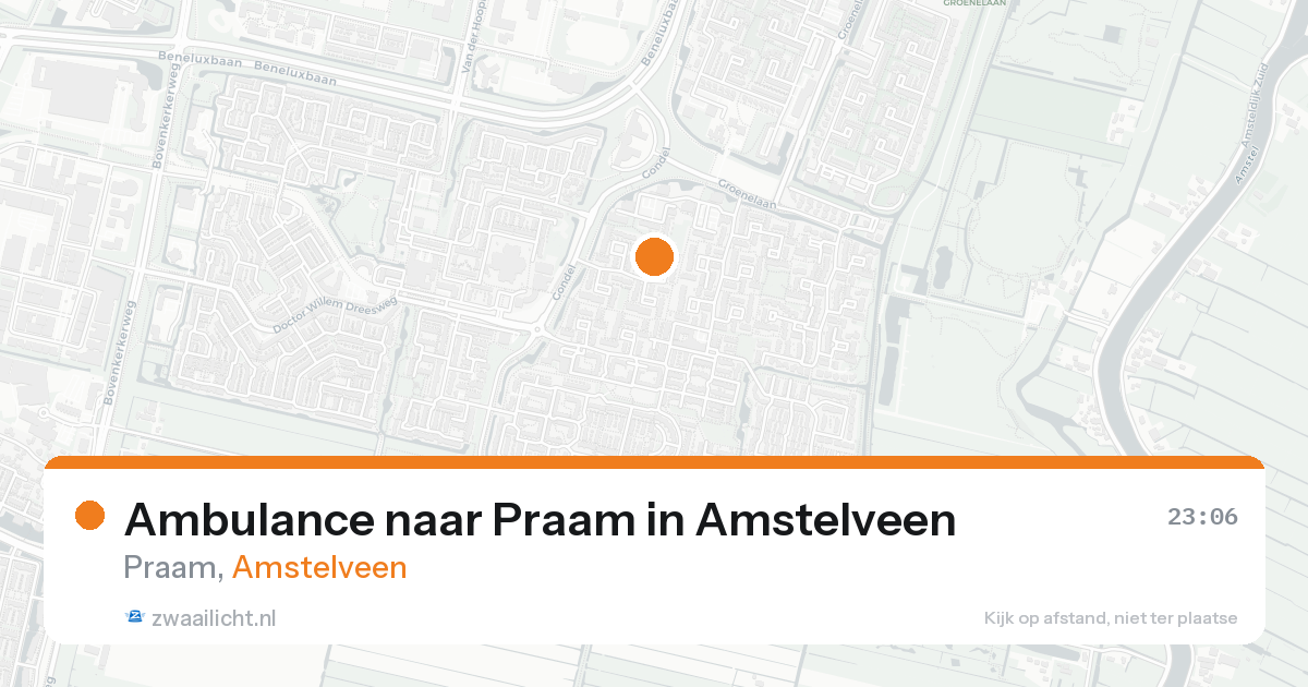 Ambulance naar Praam in Amstelveen — 13 jun 2026