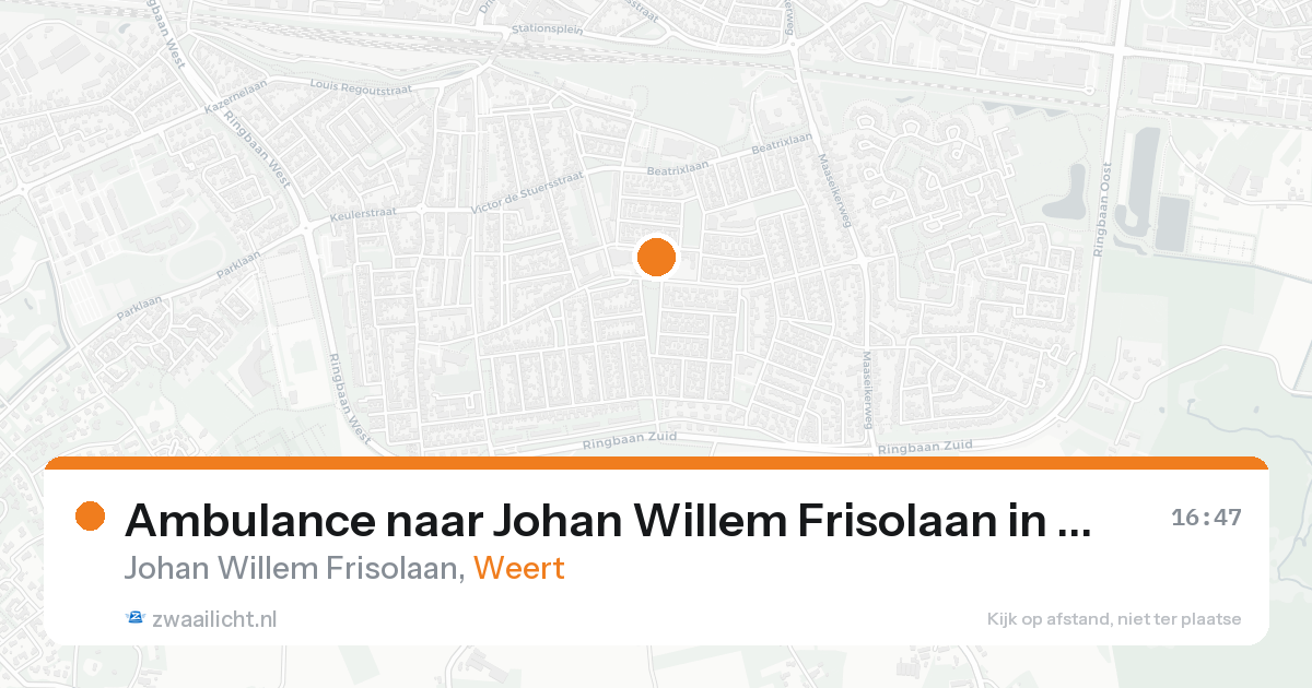 Ambulance naar Johan Willem Frisolaan in Weert — 24 aug 2026