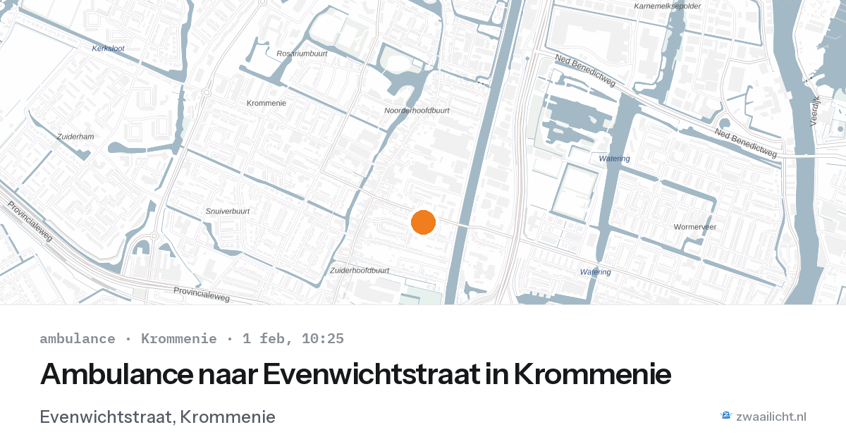Ambulance naar Evenwichtstraat in Krommenie — 1 feb 2026