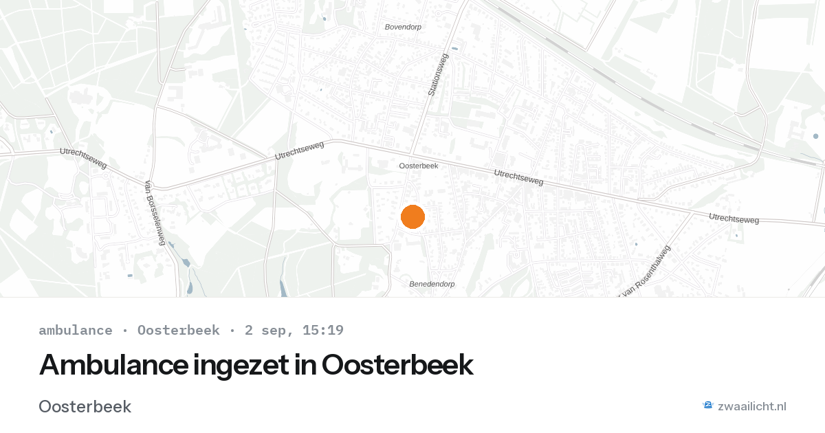 Ambulance ingezet in Oosterbeek — 2 sep 2026