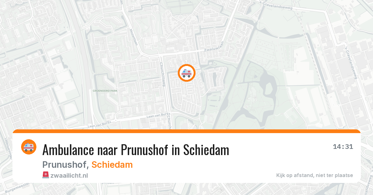 Ambulance naar Prunushof in Schiedam — 29 jun 2026