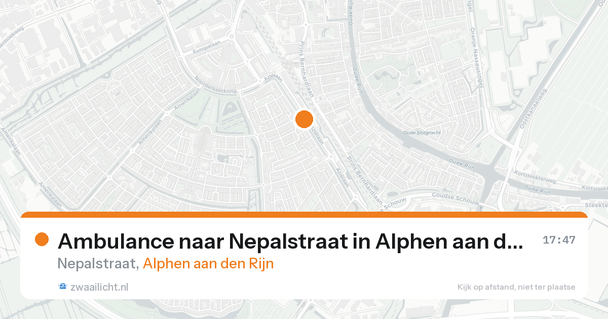 Ambulance naar Nepalstraat in Alphen aan den Rijn — 23 aug 2026
