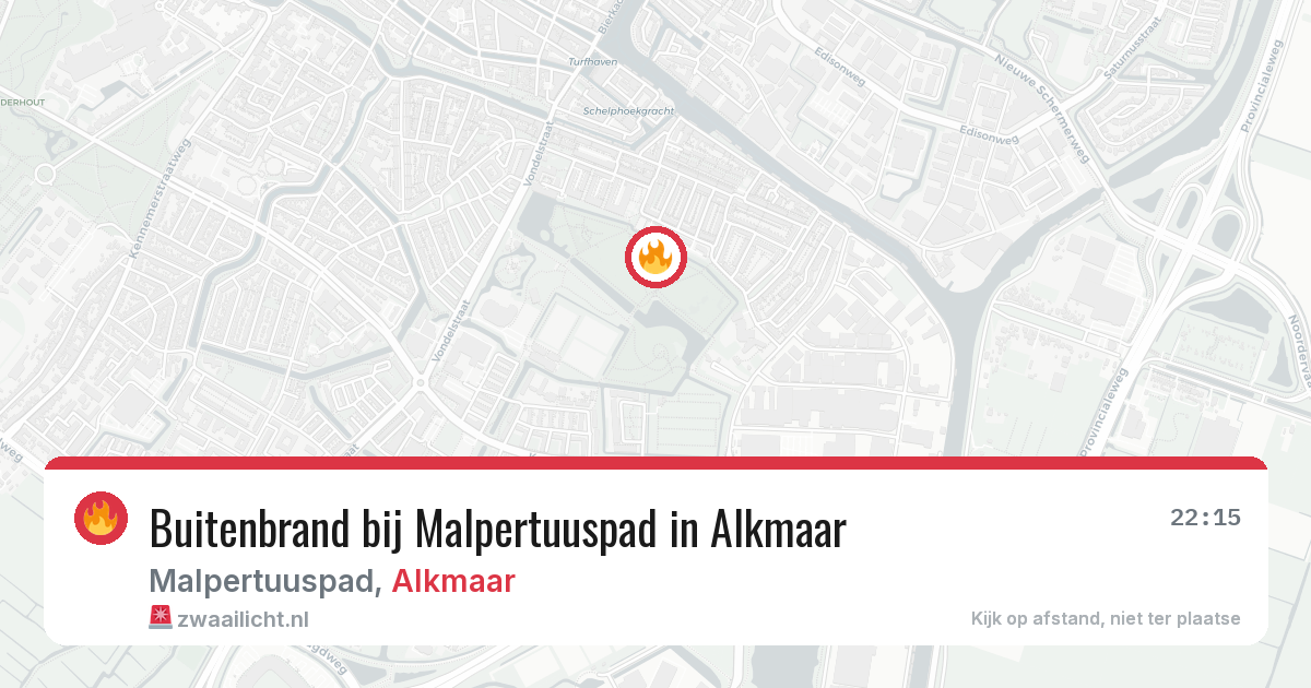 Buitenbrand bij Malpertuuspad in Alkmaar — 24 jun 2026