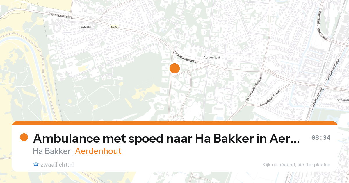 Ambulance met spoed naar Ha Bakker in Aerdenhout — 10 jun 2026