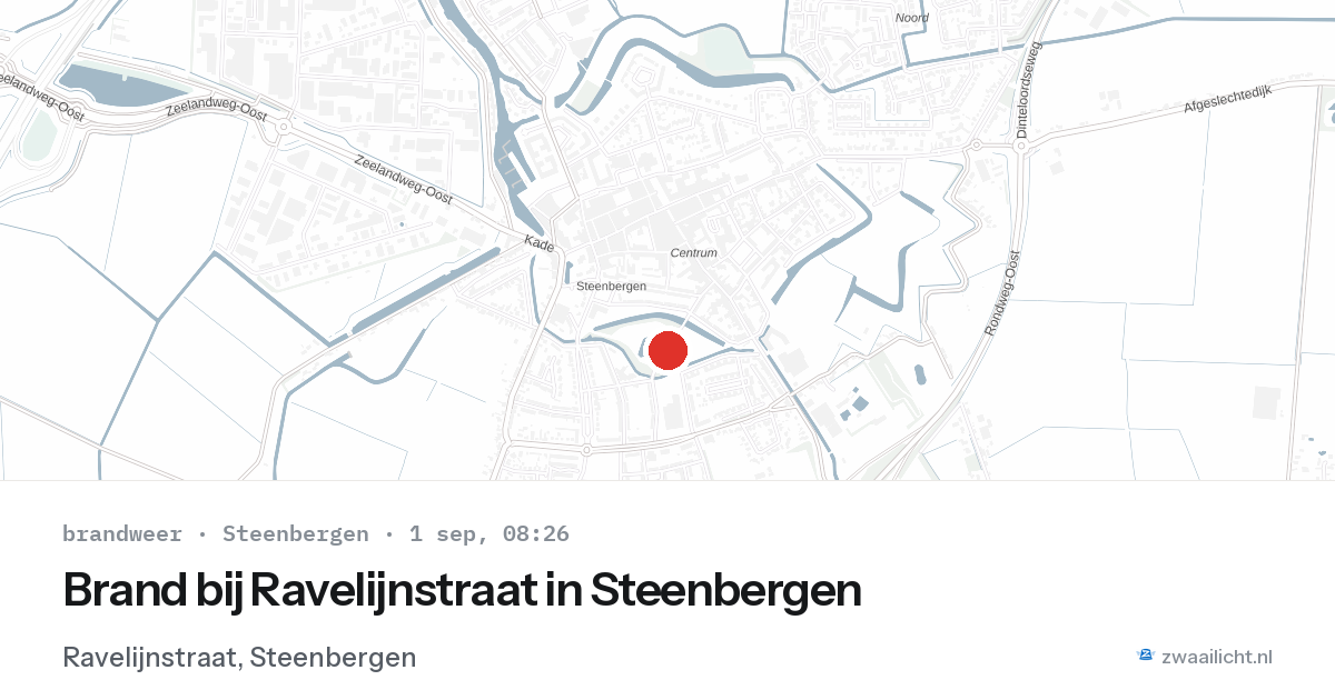 Brand bij Ravelijnstraat in Steenbergen — 1 sep 2026
