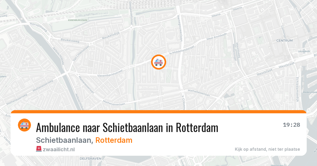 Ambulance naar Schietbaanlaan in Rotterdam — 21 mei 2026
