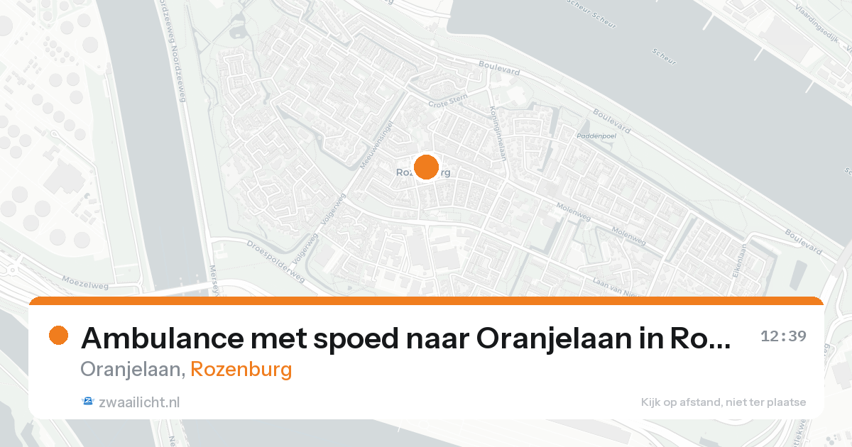Ambulance met spoed naar Oranjelaan in Rozenburg — 10 jul 2026