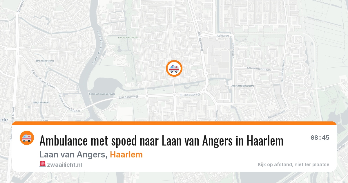 Ambulance met spoed naar Laan van Angers in Haarlem — 8 mei 2026