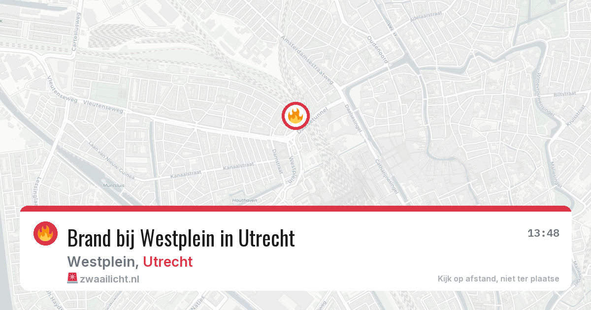 Brand bij Westplein in Utrecht — 28 jun 2026