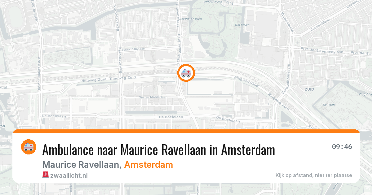 Ambulance naar Maurice Ravellaan in Amsterdam — 3 jun 2026