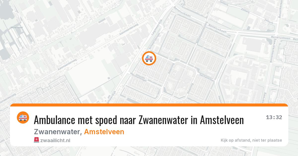 Ambulance met spoed naar Zwanenwater in Amstelveen — 12 mei 2026