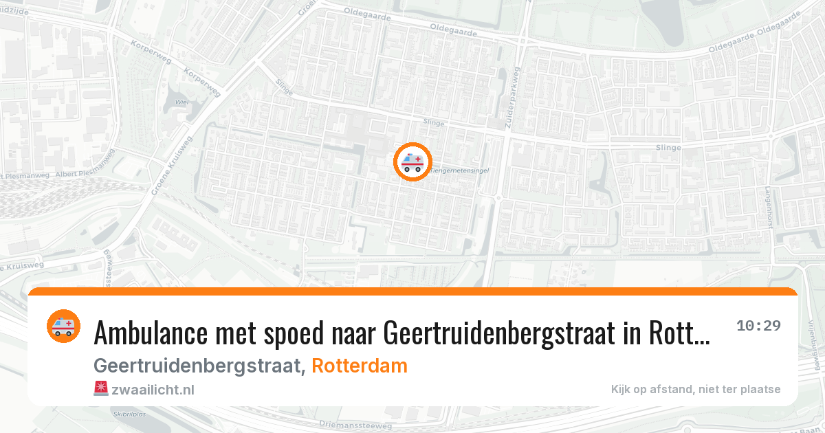 Ambulance met spoed naar Geertruidenbergstraat in Rotterdam — 29 jul 2026