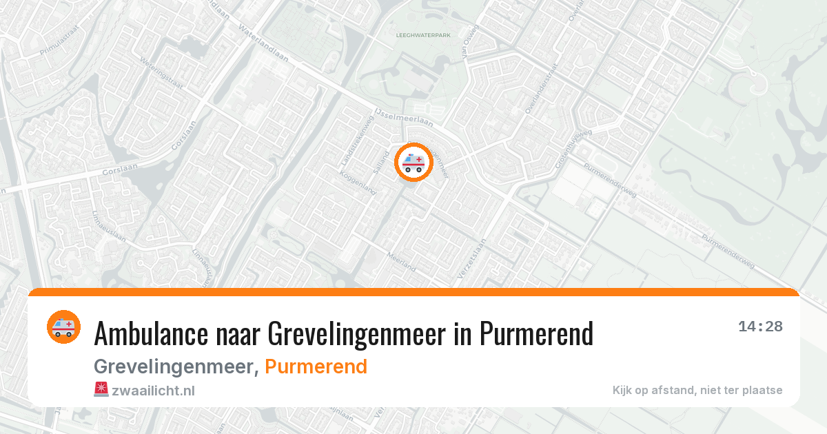 Ambulance naar Grevelingenmeer in Purmerend — 8 aug 2026