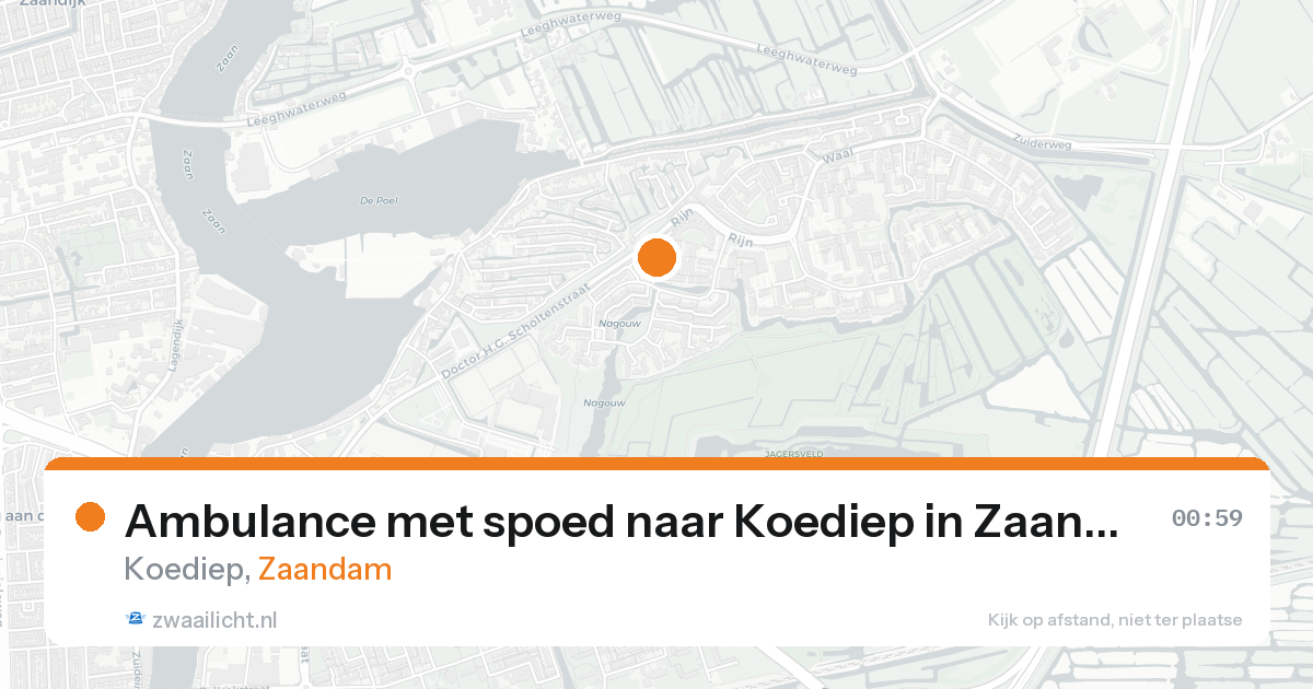 Ambulance met spoed naar Koediep in Zaandam — 23 aug 2026