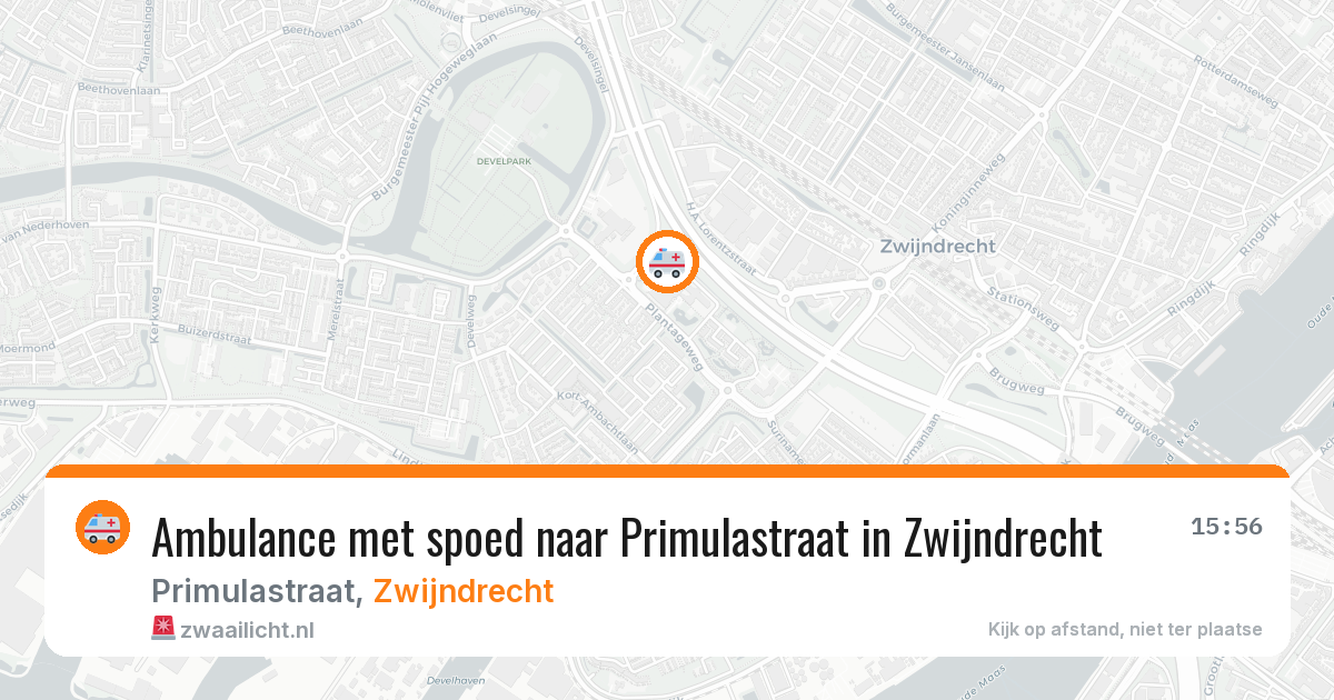 Ambulance met spoed naar Primulastraat in Zwijndrecht — 21 jan 2026
