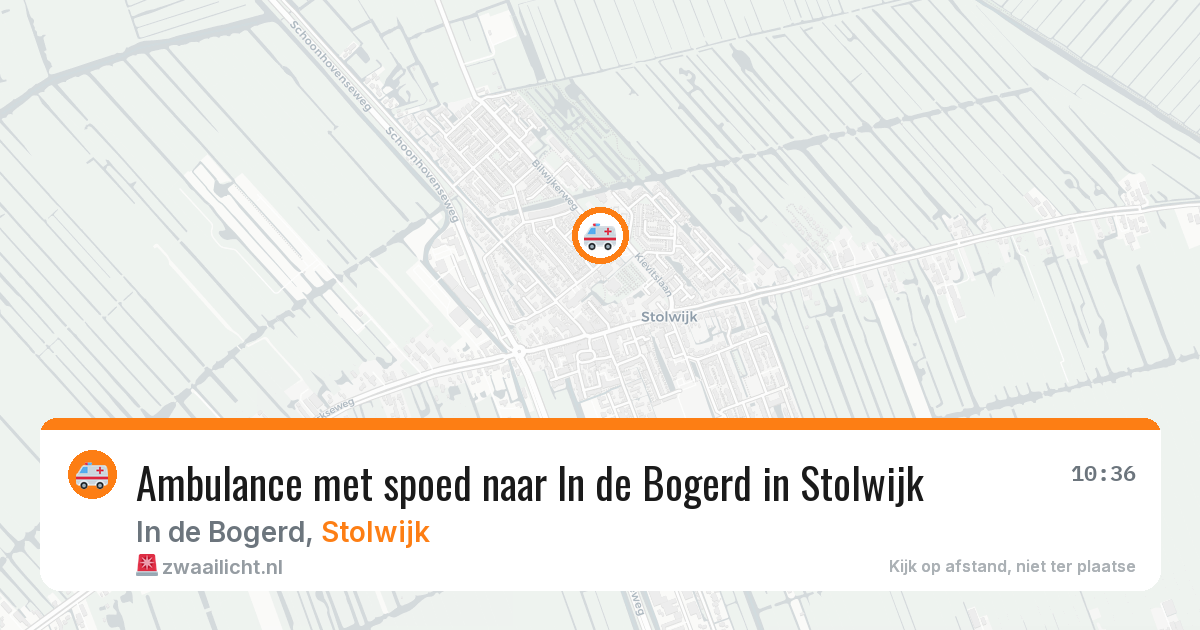 Ambulance met spoed naar In de Bogerd in Stolwijk — 28 jul 2026