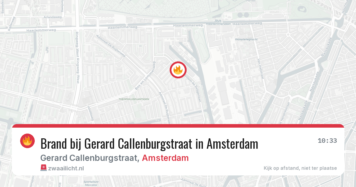Brand bij Gerard Callenburgstraat in Amsterdam — 15 jun 2026