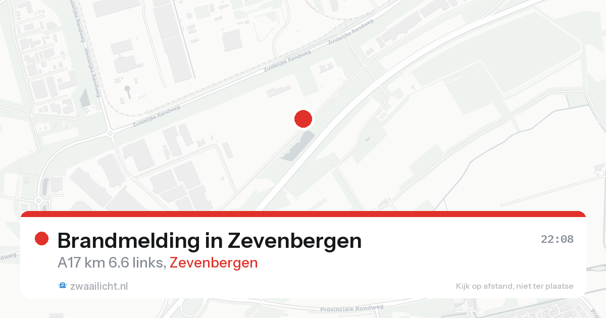 Brandmelding in Zevenbergen — 24 aug 2026