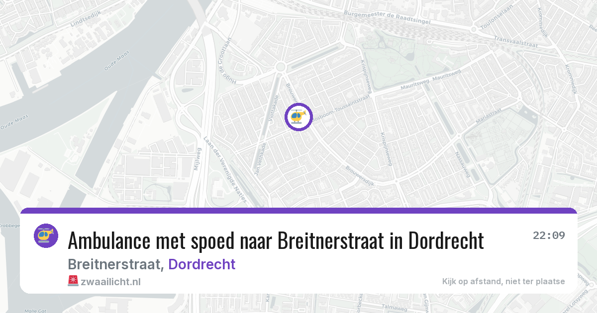 Ambulance met spoed naar Breitnerstraat in Dordrecht — 29 apr 2026