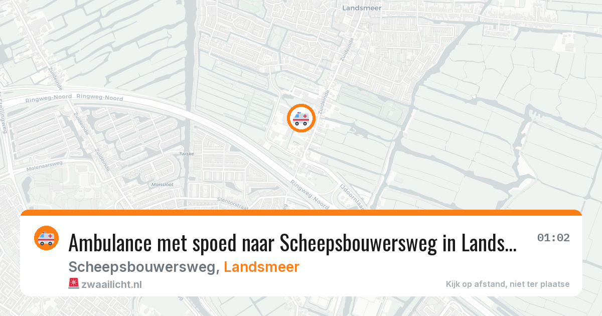 Ambulance met spoed naar Scheepsbouwersweg in Landsmeer — 22 mrt 2026