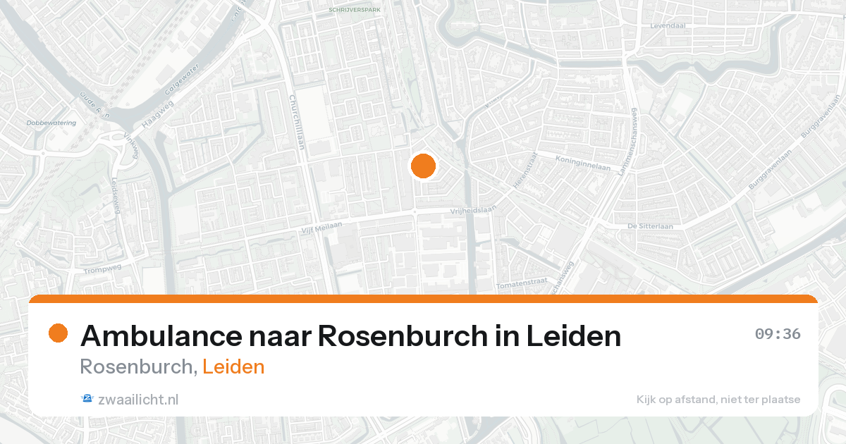 Ambulance naar Rosenburch in Leiden — 12 jun 2026