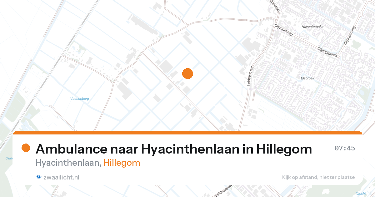 Ambulance naar Hyacinthenlaan in Hillegom — 27 aug 2026
