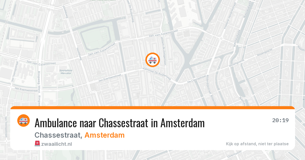 Ambulance naar Chassestraat in Amsterdam — 20 apr 2026